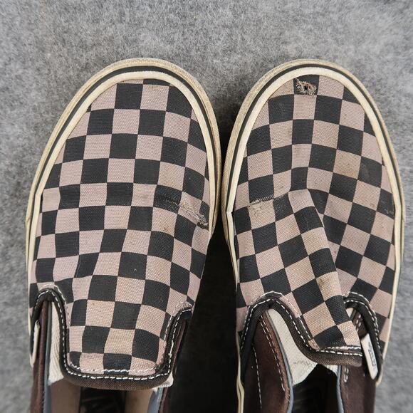 Vans Shoes Womens 6.5 Classic Slip On Sneakers Checkered Casual Canvas Skate - Picture 11 of 14